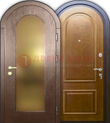 Металлическая арочная дверь ДА-12 в банк в Архангельске