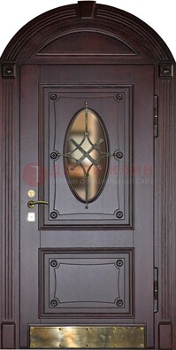 Арочная металлическая дверь с виноритом ДА-38 в Ульяновске