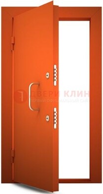 Оранжевая стальная бронированная дверь с нитроэмалью ДБ-2 в Архангельске
