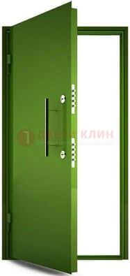 Зеленая металлическая бронированная дверь ДБ-8 в Архангельске