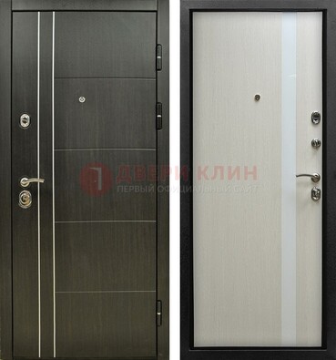 Морозостойкая темная металлическая дверь с МДФ ДМ-164 в Архангельске
