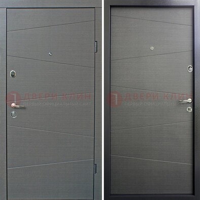Темная стальная дверь с филенчатой МДФ ДМ-228 в Архангельске