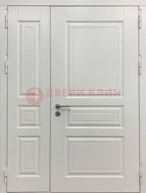 Полуторная светлая металлическая дверь с МДФ ДМ-336 в Химках