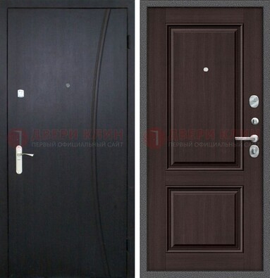 Темная стальная дверь с МДФ панелями ДМ-362 в Архангельске