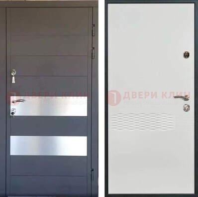 Металлическая дверь МДФ темная и светлая ДМ-420 в Архангельске