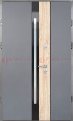 Полуторная металлическая дверь с МДФ ДМ-503 в Архангельске