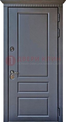 Тёмная входная дверь для коттеджа с МДФ ДМ-528 в Архангельске