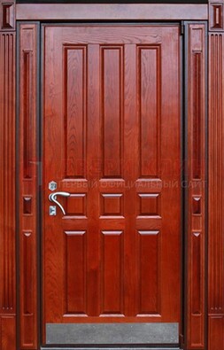 Красная входная дверь для улицы с МДФ ДМ-532 в Архангельске