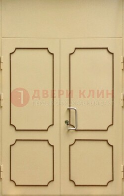Светлая двухстворчатая дверь для загородного дома с МДФ ДМ-534 в Архангельске