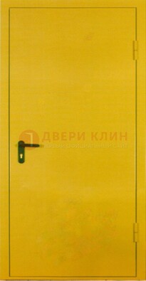 Желтая железная дверь с нитроэмалью ДН-5 в Архангельске