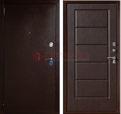 Темная входная дверь с порошковым окрасом ДП-113 в Архангельске