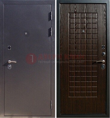 Серая металлическая дверь с порошковым напылением ДП-153 в Архангельске