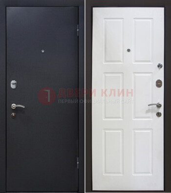 Черная металлическая дверь с порошковым покрытием ДП-193 в Архангельске