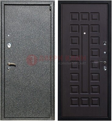 Черная стальная дверь с порошковым покрытием ДП-196 в Архангельске