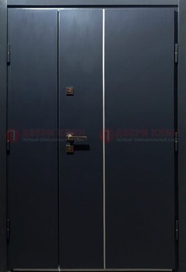 Темная металлическая дверь с порошковым покрытием ДП-220 в Оренбурге