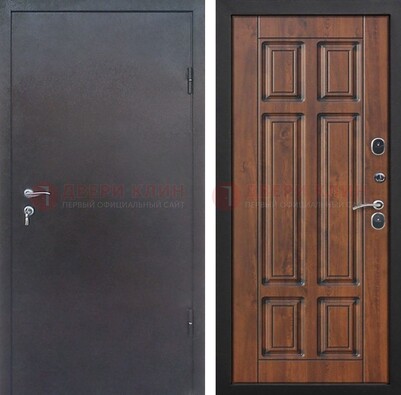 Входная дверь с порошковым покрытием Медный антик с МДФ панелью ДП-235 в Архангельске