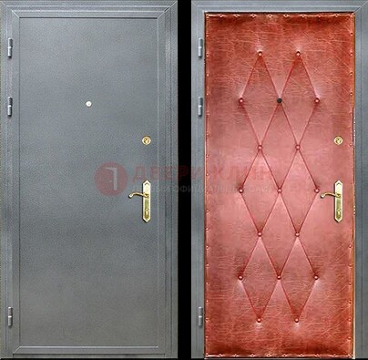 Серая стальная дверь с порошковым покрытием ДП-25 в Архангельске