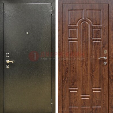 Металлическая дверь Темное серебро с порошковым покрытием и МДФ ДП-271 в Архангельске
