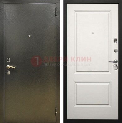 Металлическая темная дверь с порошковым напылением и классической МДФ ДП-298 в Архангельске
