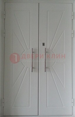 Парадная двухстворчатая дверь с фрезерованным МДФ ДПР-14 в Архангельске