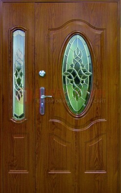 Парадная дверь со стеклянными вставками ДПР-73 для дома в Архангельске