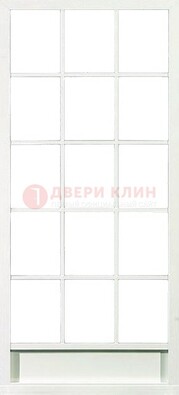 Железная решетчатая дверь в белом цвете ДР-10 в Архангельске
