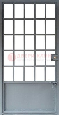 Металлическая решетчатая дверь в сером цвете ДР-7 в Архангельске