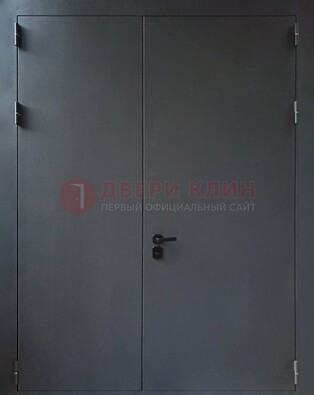 Черная распашная тамбурная дверь Порошок ДТМ-46 в Архангельске