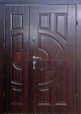Металлическая филенчатая дверь с виноритом и МДФ Беленый дуб ДВТ-145 в Лыткарино