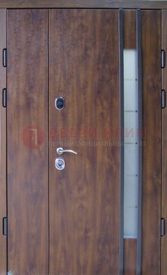 Стальная дверь с виноритом и стеклом ДВТ-187 в Видном