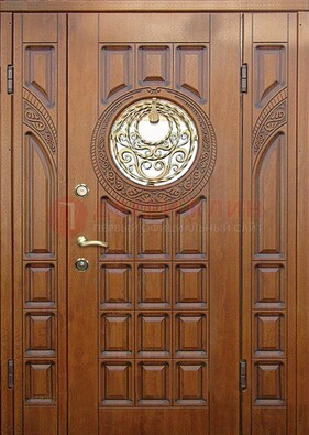 Металлическая филенчатая дверь с виноритом ДВТ-191 в Липецке