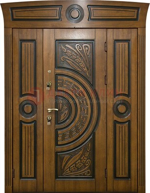 Парадная входная дверь с виноритом и узором ДВТ-194 в Уфе
