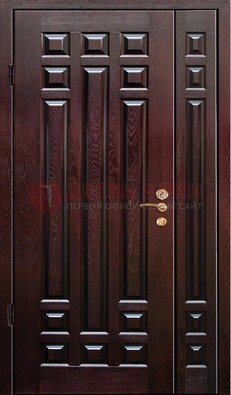 Коричневая металлическая дверь с виноритом ДВТ-20 в Балашихе