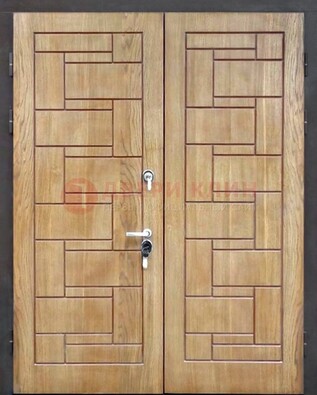 Светло-коричневая стальная дверь с виноритом ДВТ-245 в Подольске