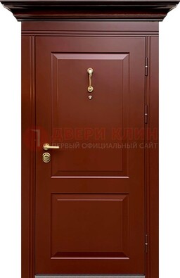 Красная железная дверь винорит для частного дома ДВТ-251 в Архангельске