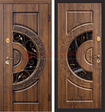 Металлическая дверь с виноритом и панелью Золотой Дуб ДВТ-71 в Архангельске