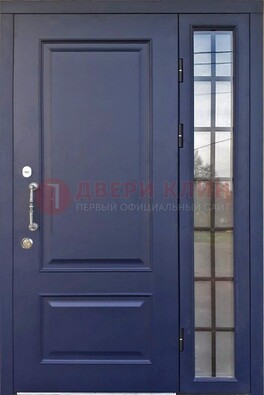 Синяя дверь с виноритом и стеклянными вставками  ДВТ-79 в Архангельске